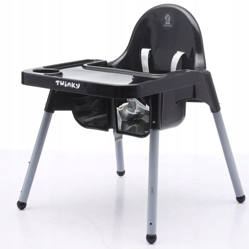 Twinky Baby ECO Highchair with Tilt Function, Black Packaging status original