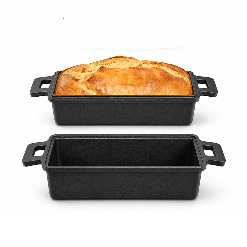 Two Piece Cast Iron Bread Baking Mold with Pan Lid