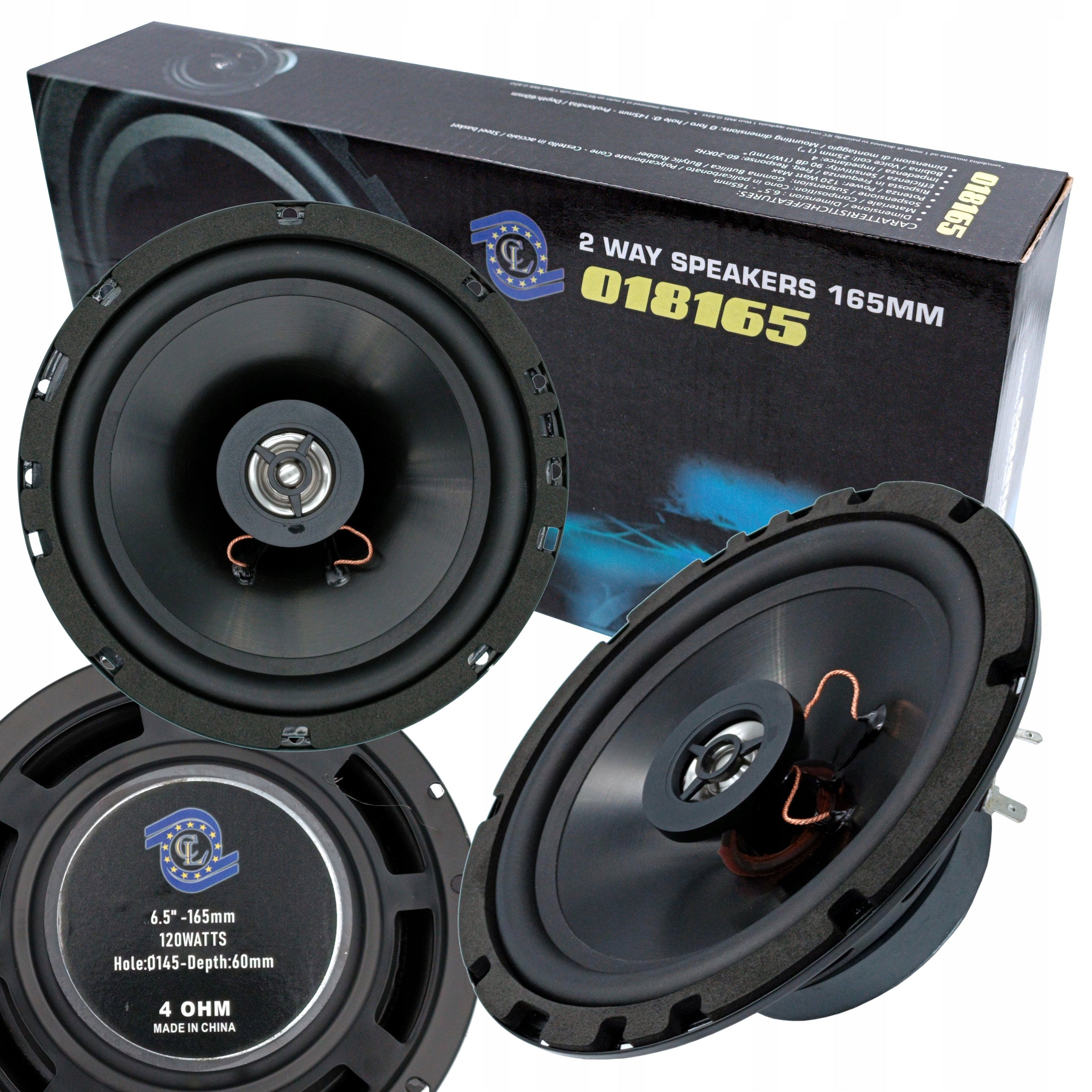 Two Way Car Speakers CL AUDIO 16,5cm 165mm Under Radio For Door