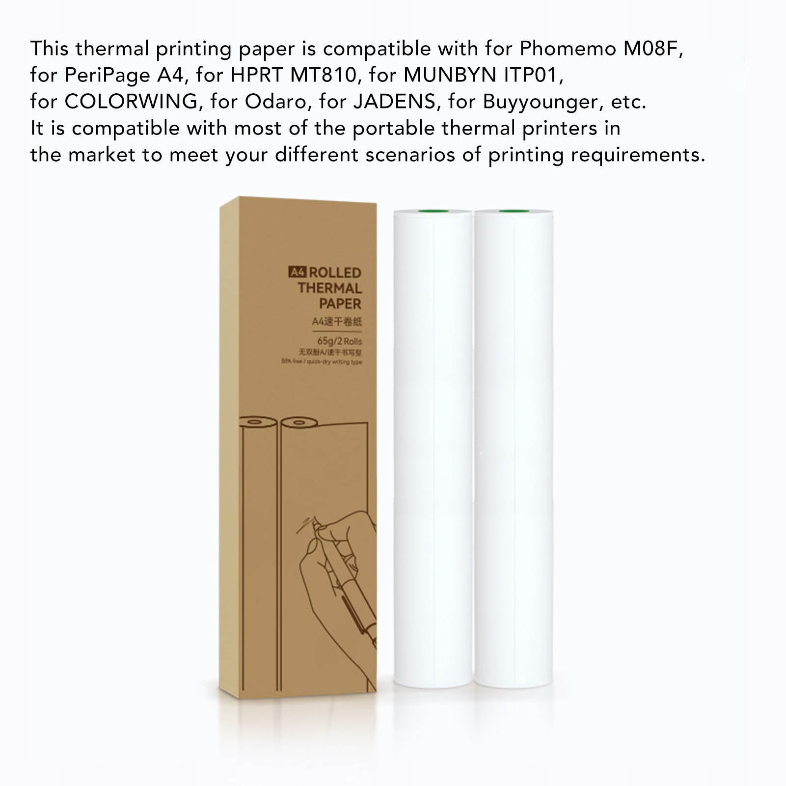 Two packets of A4 thermal paper for printing errors, 210*30mm Manufacturer no brand