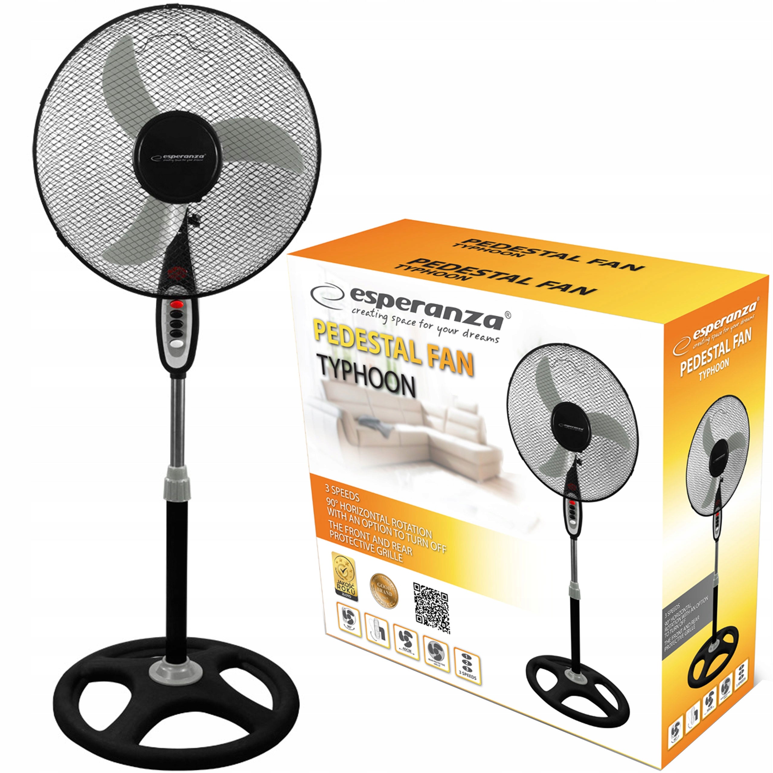 Typhoon FLOOR STANDING Fan FOR HOME WORK QUIET SOLID STRONG Manufacturer code EHF002KE