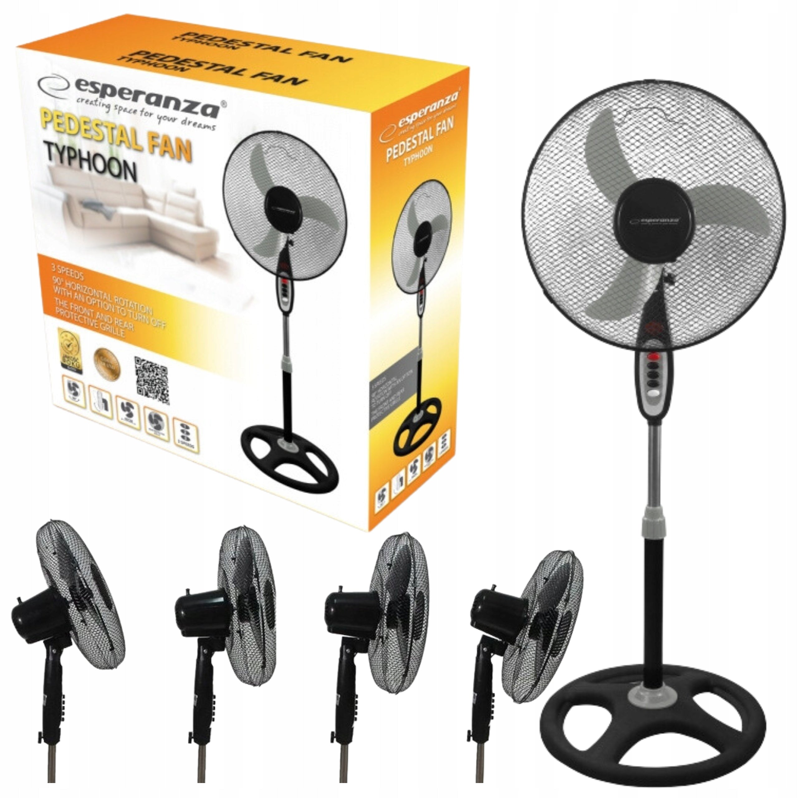Typhoon FLOOR STANDING Fan FOR HOME WORK QUIET SOLID STRONG