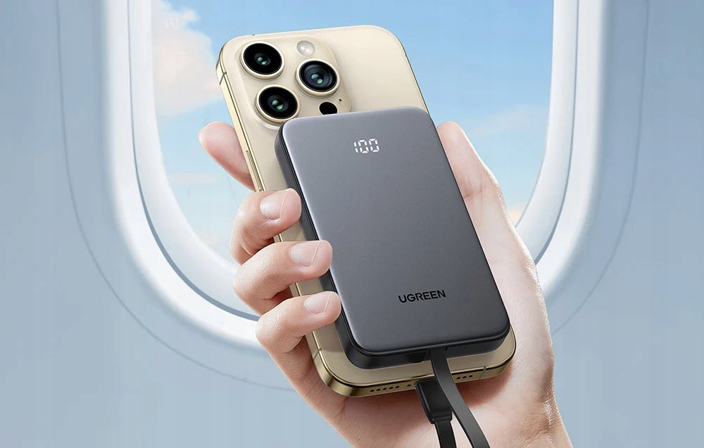 UGREEN PB526 Powerbank 10000mAh USB USB-C 20W Built-in Grey LED Cable Manufacturer code 6941876272853