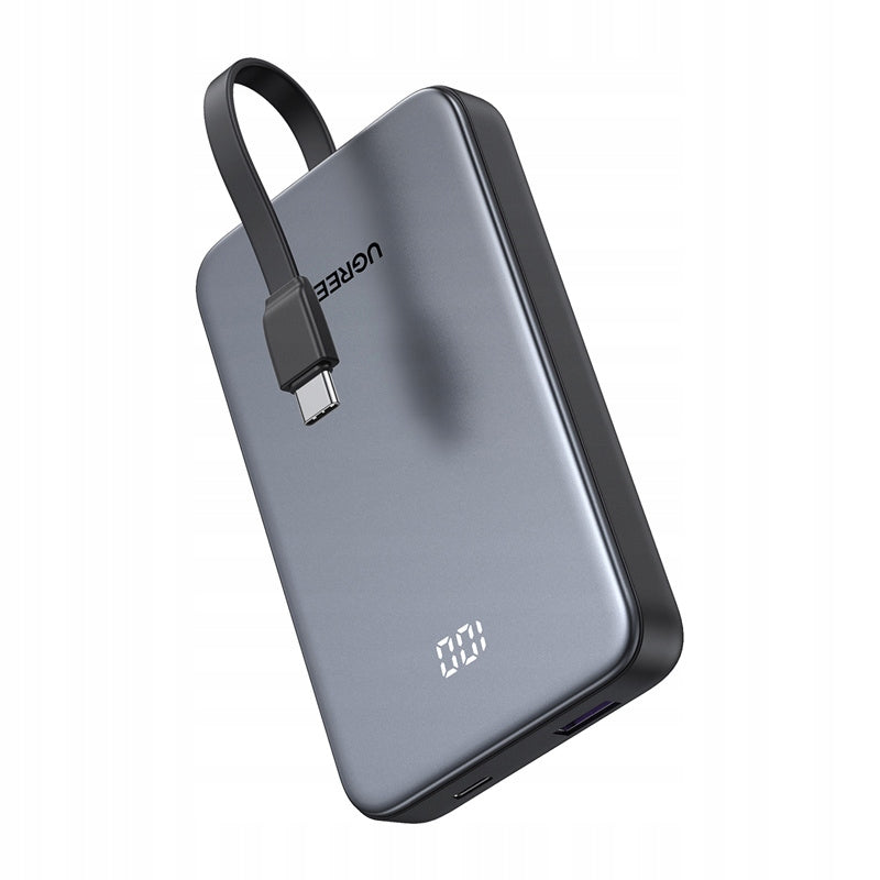 UGREEN PB526 Powerbank 10000mAh USB USB-C 20W Built-in Grey LED Cable Packaging status original