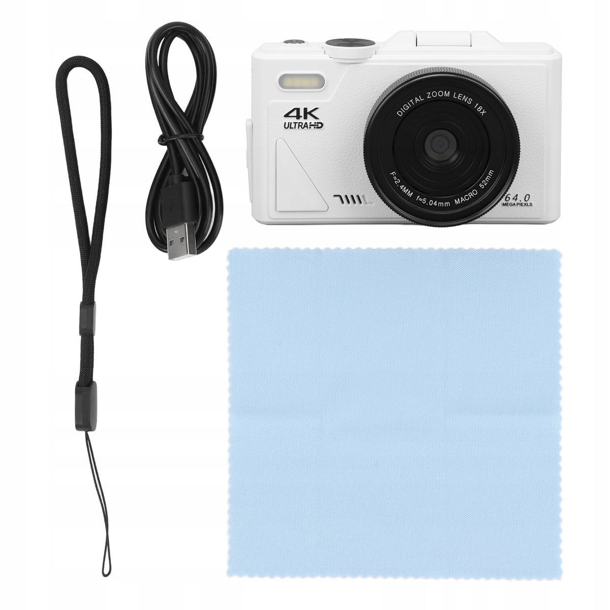 UHD 4K 64MP DIGITAL CAMERA WITH 18X ZOOM AND 3 INCH FLIP SCREEN FOR VLOG Manufacturer code 2214240057911