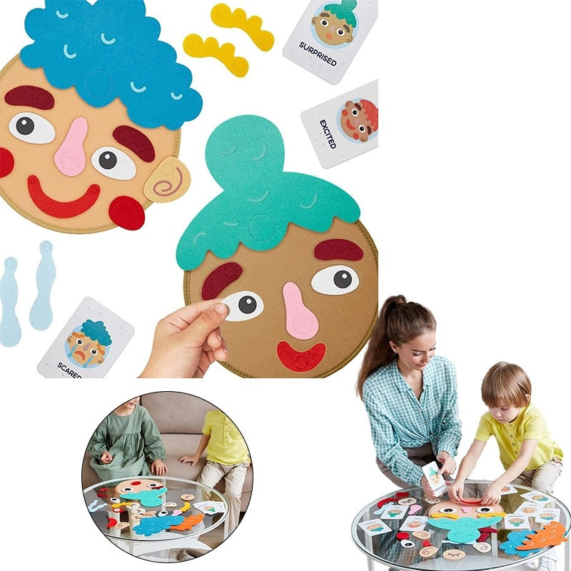 UKŁADANKA EDUKACYJNA PUZZLE EMOCJE NAUKA EMOCJI UŁÓŻ TWARZ GRA