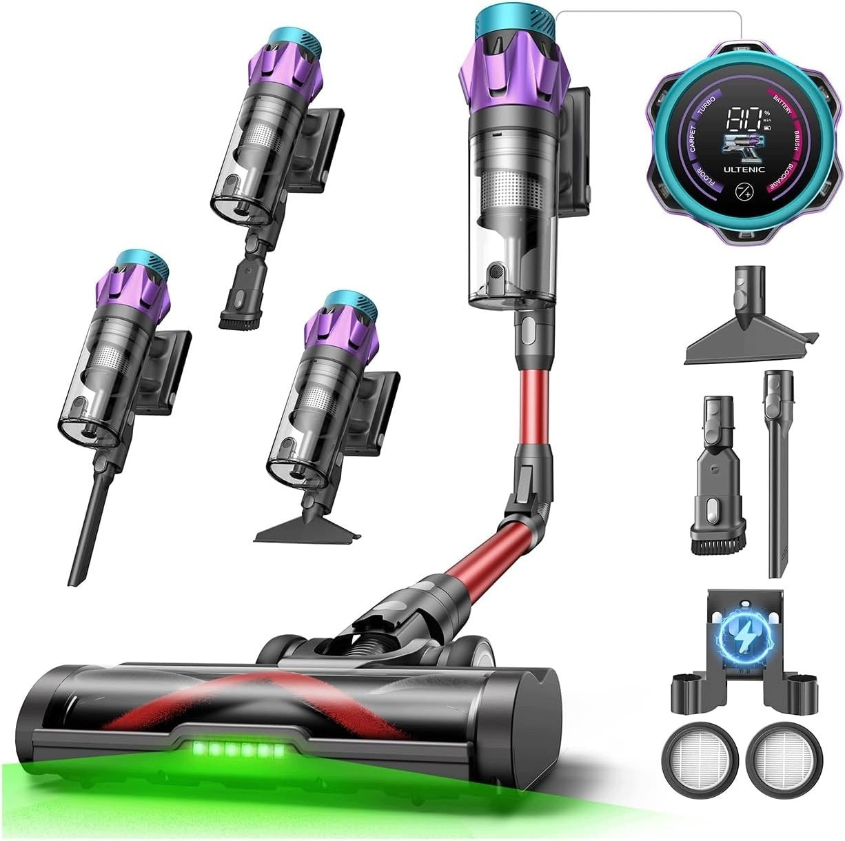 ULTENIC U18 CORDLESS VACUUM CLEANER 55000 PA/600 W/80 MIN