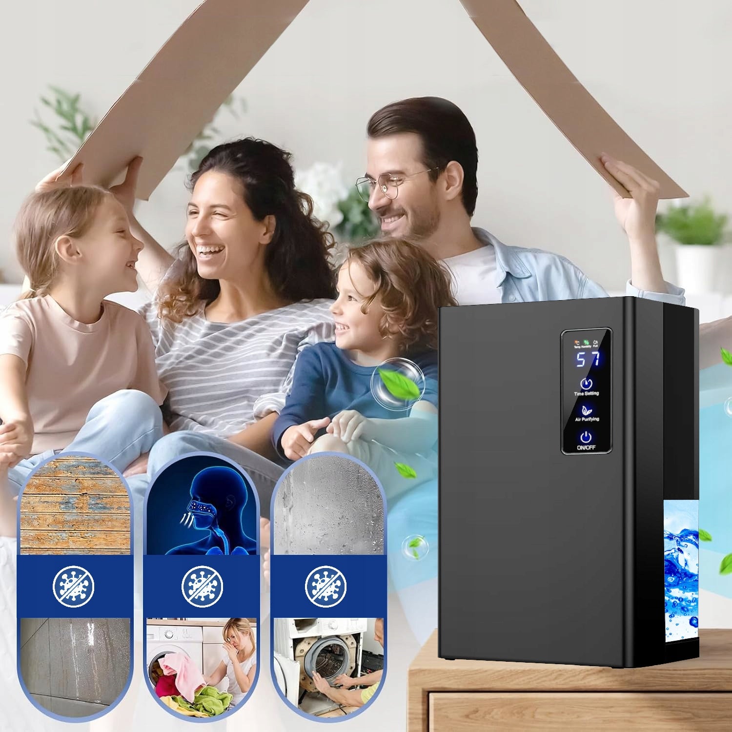 ULTRA EFFICIENT AUTOMATIC HOUSEHOLD DEHUMIDIFIER Manufacturer code PRO AIR+ Ultra Wydajny Automatyczny Osuszacz