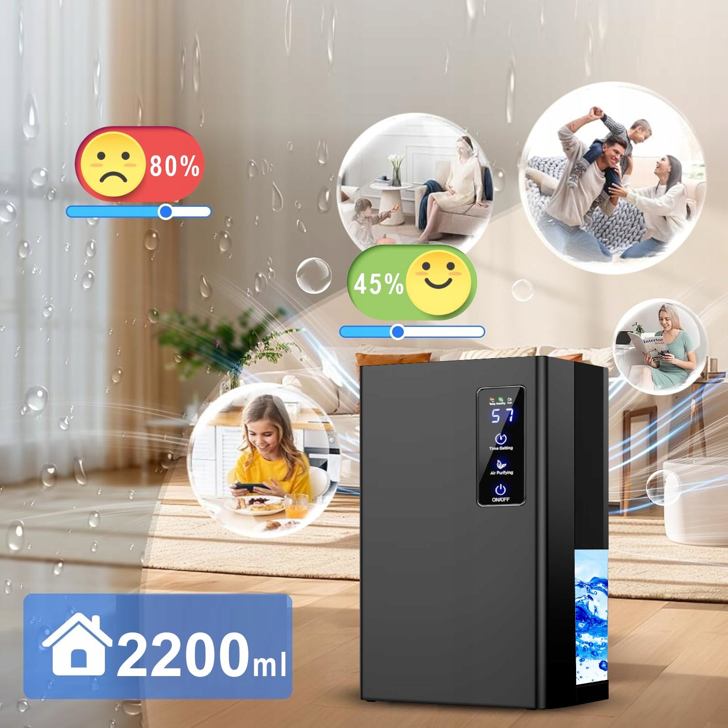 ULTRA EFFICIENT AUTOMATIC HOUSEHOLD DEHUMIDIFIER Packaging status original