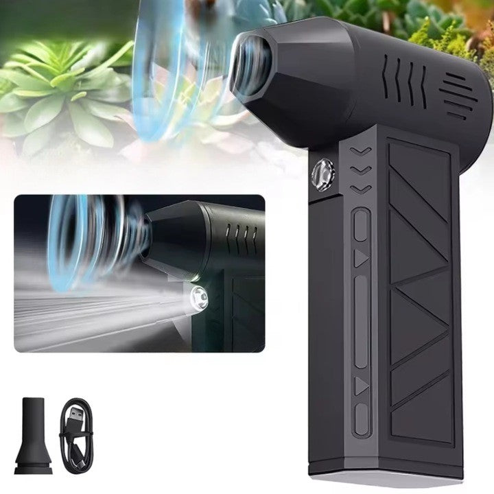 ULTRA-EFFICIENT WIRELESS ELECTRIC DUST BLOWER WITH TURBO WIND Power supply rechargeable battery