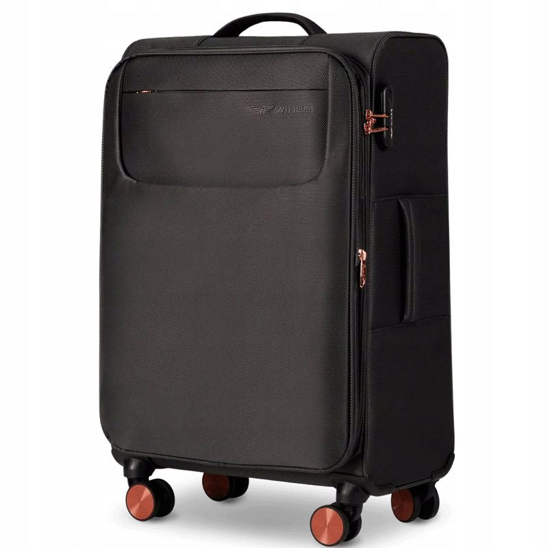 ULTRA-LIGHT SUITCASE WINGS TERN LARGE SOFT EXPANDABLE 28" 110L BLACK