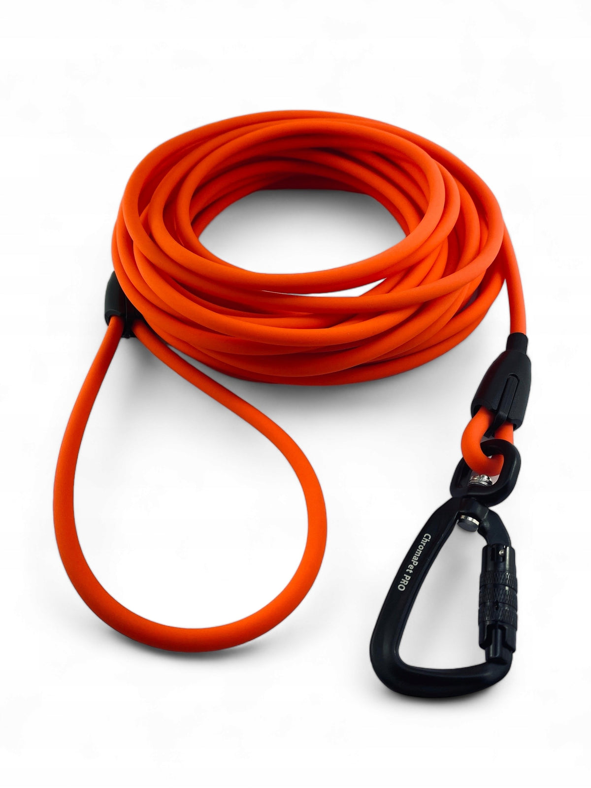 ULTRA LIGHTWEIGHT training rope for dogs biothane 10M NEO Orange 6mm|ChromaPet