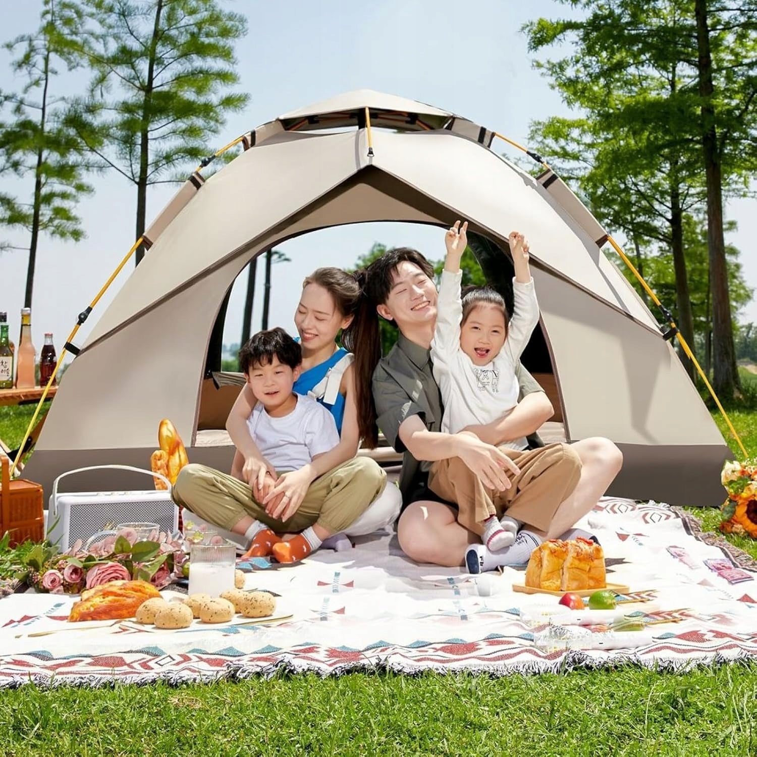 ULTRALIGHT CAMPING TENT SELF-FOLDING 2-3 PEOPLE WITH WINDOWS Manufacturer code ZDZP-0486