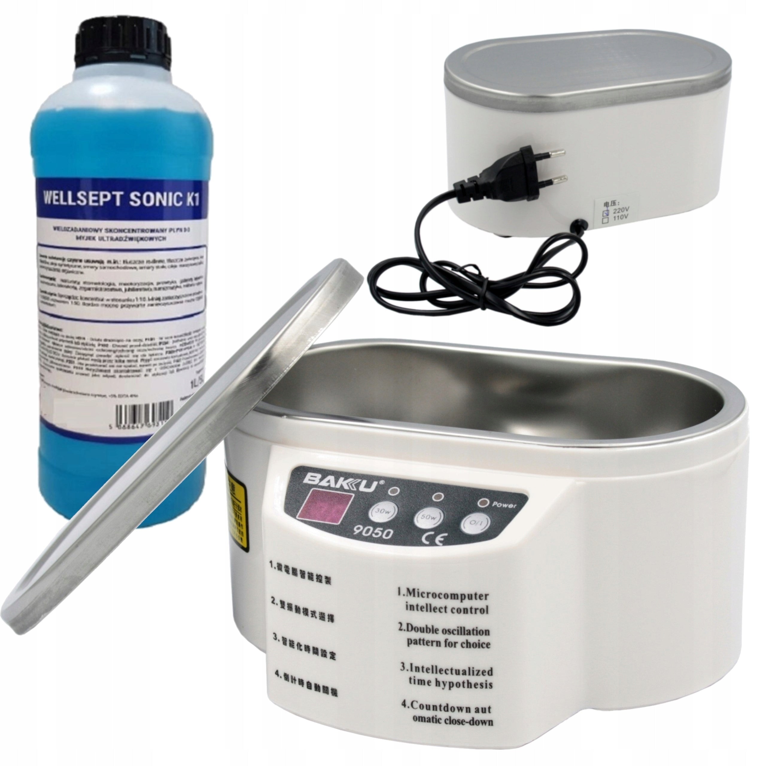ULTRASONIC CLEANER STERILIZER 600ML FOR STEEL JEWELRY WASHING LIQUID