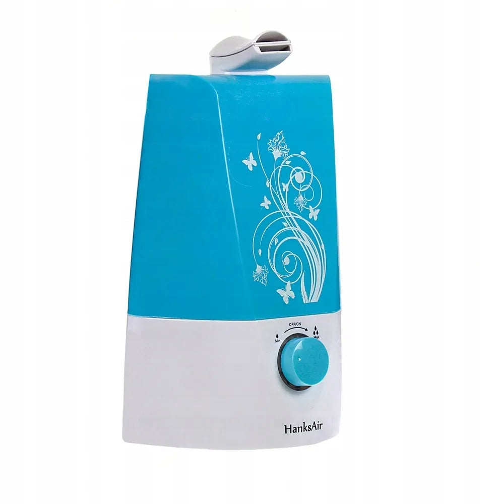 ULTRASONIC HUMIDIFIER IONIZER 2,6L TWO NOZZLES STEAM FILTER Dominant color blue