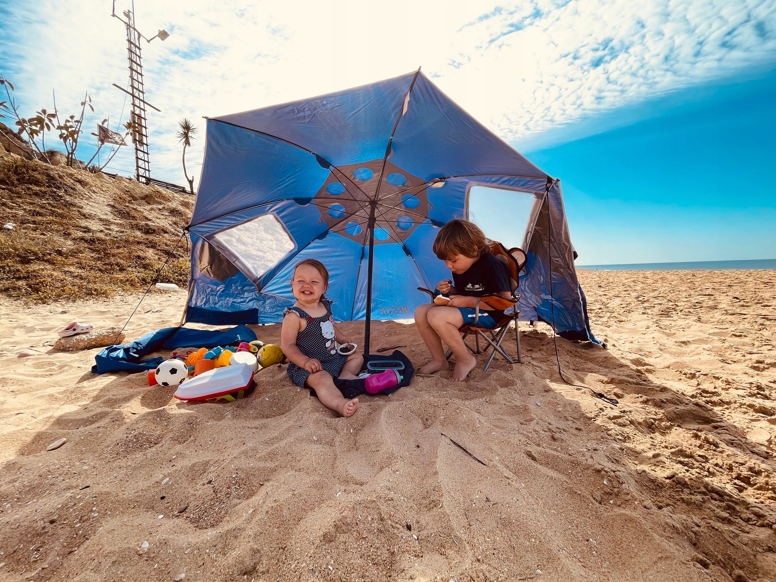 UMBRELLA BEACH TENT BESTIF SCREEN LARGE GARDEN 2in1 COVERS Manufacturer code BPL01