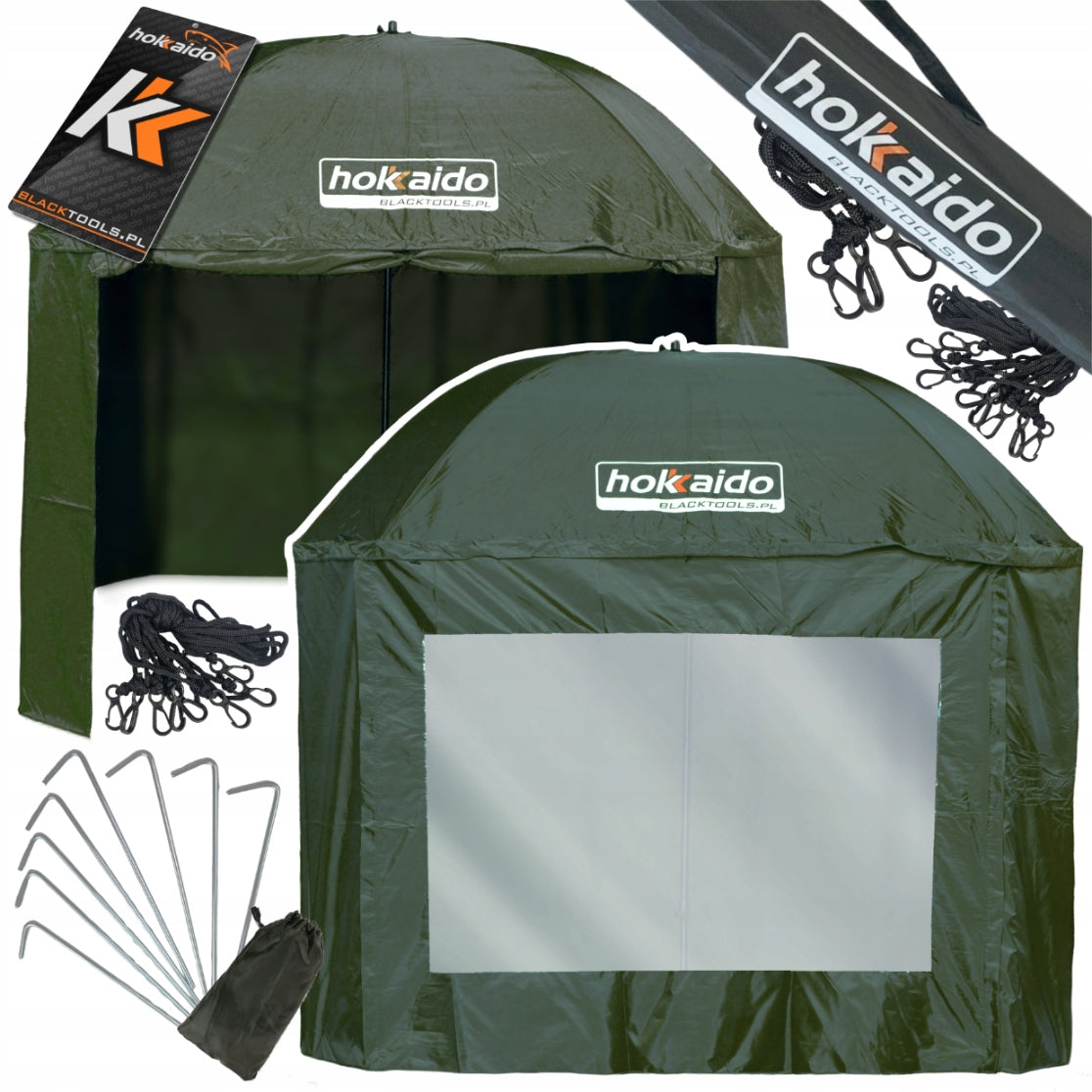 UMBRELLA SQUARE FISHING TENT HOKKAIDO WITH FULL COVER 300 CM FOR 2 SEATS