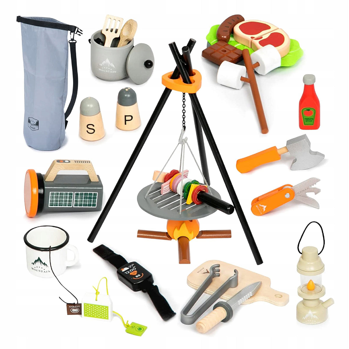 UMU Wooden Camping Set for Children 45 pcs