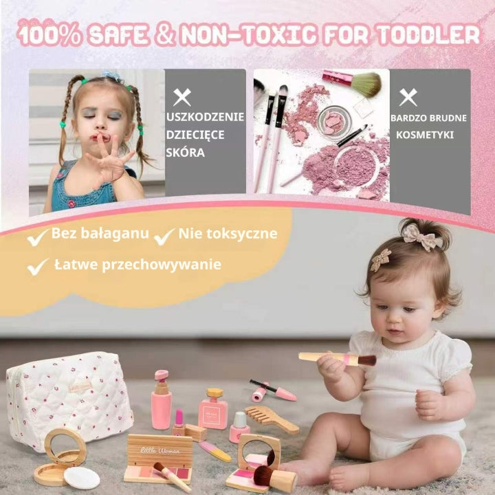UMU Wooden Cosmetic Set for Children Little Woman gift for children Packaging status original