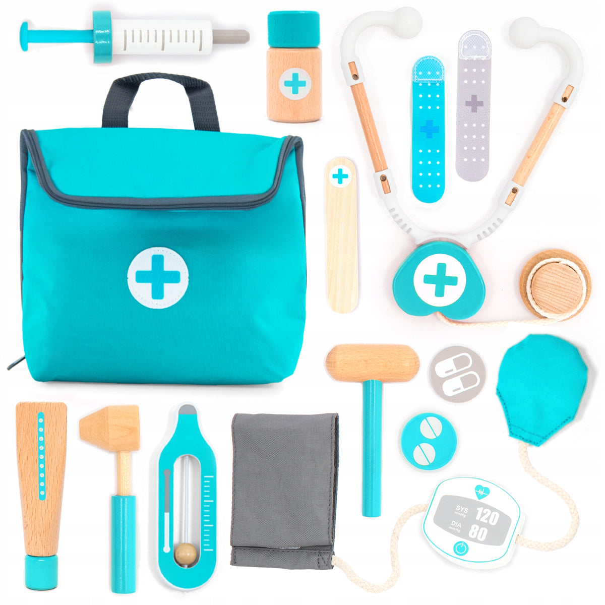 UMU Wooden Doctor Set Mini for Children 14 pcs