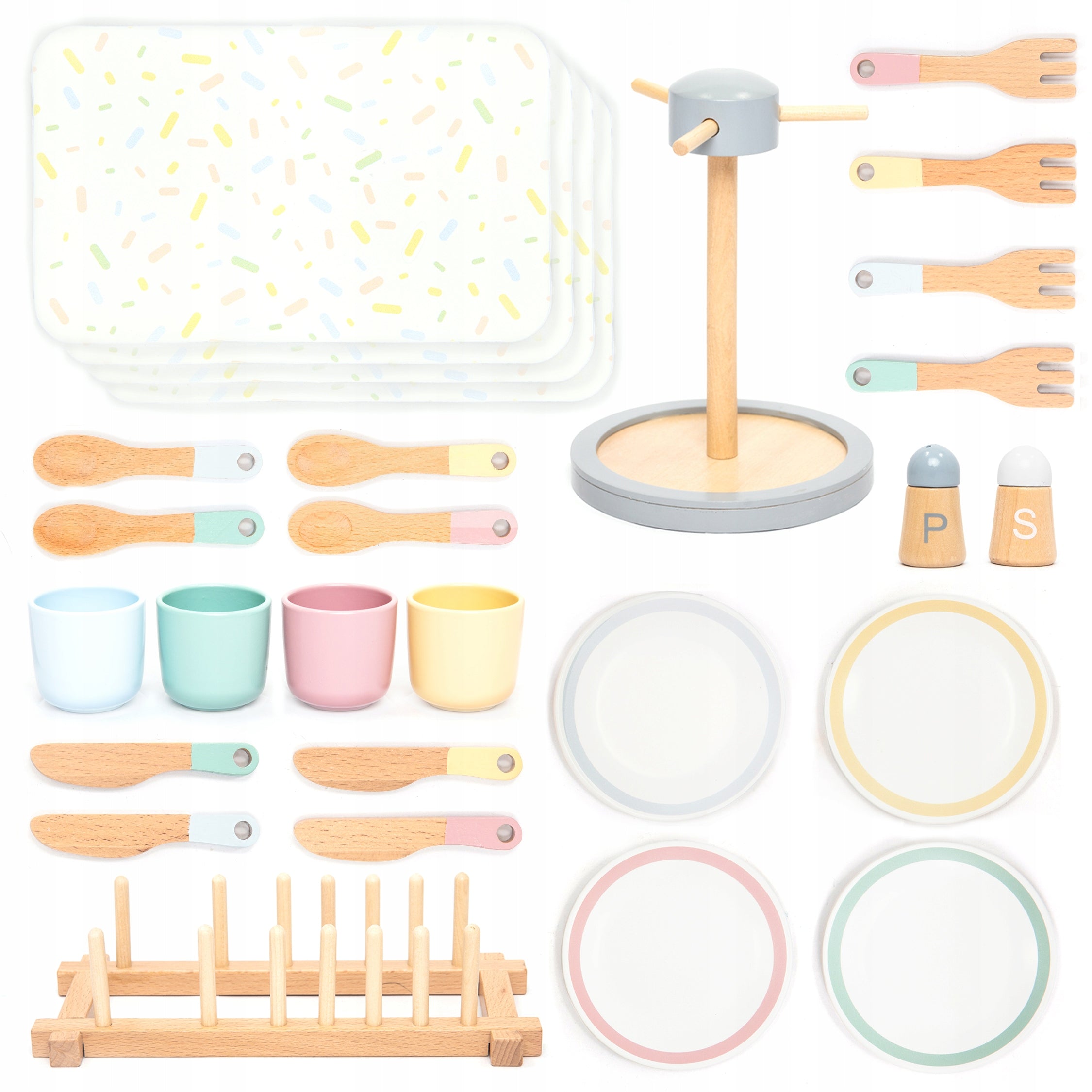 UMU Wooden Tableware set for children 28 pcs