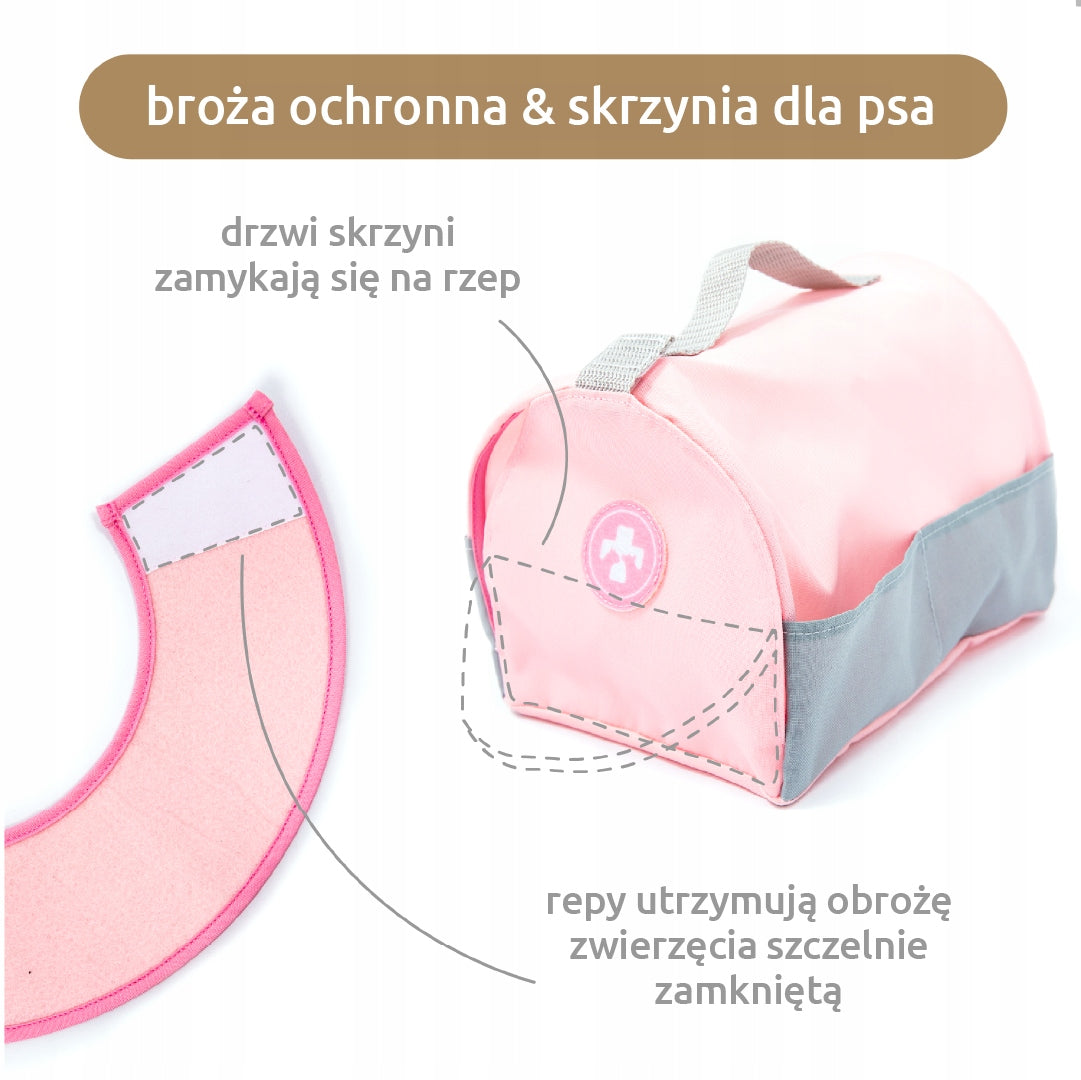 UMU Wooden Veterinary set for children 37 pieces Color pink