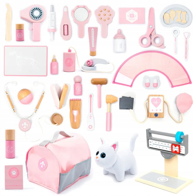 UMU Wooden Veterinary set for children 37 pieces