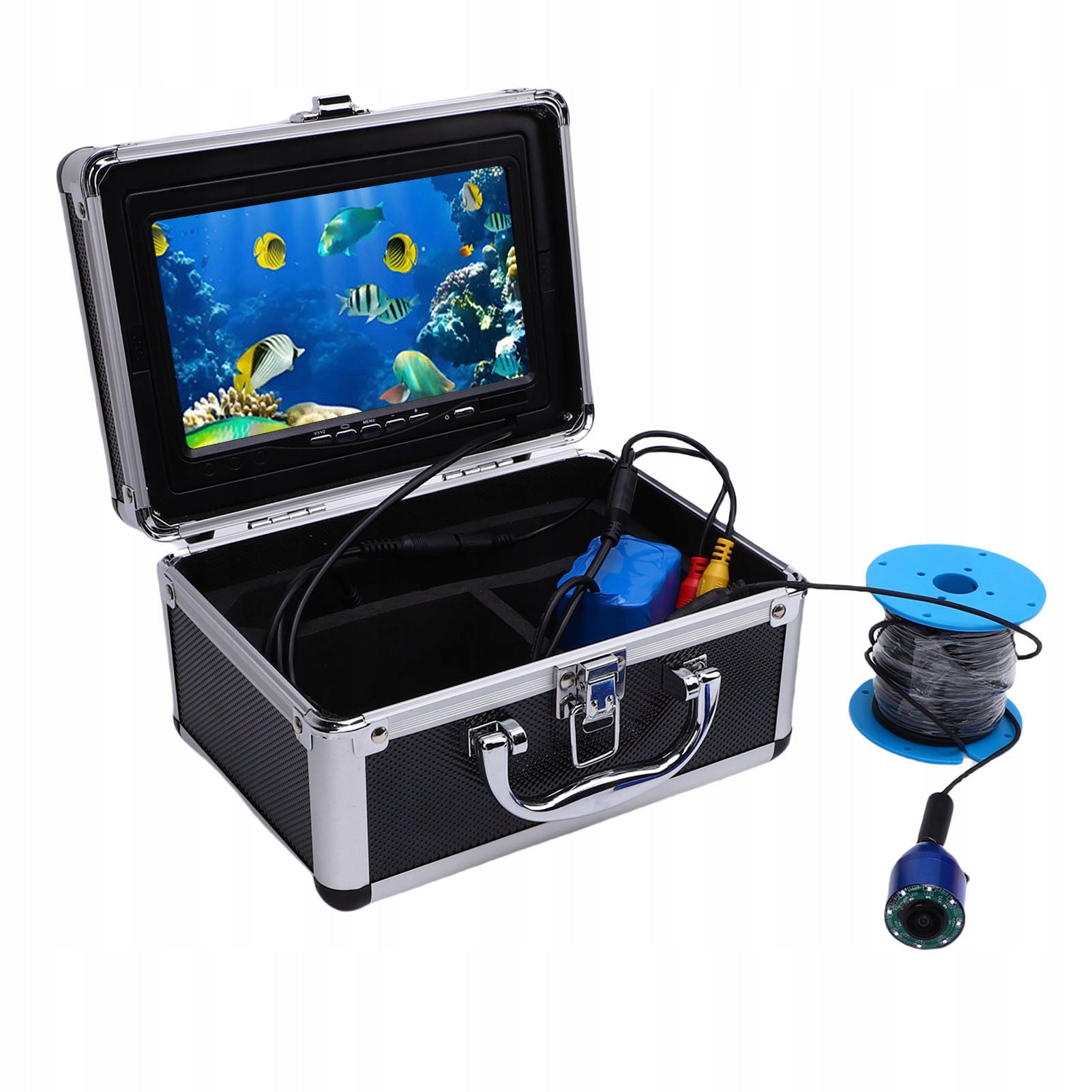 UNDERWATER FISHING CAMERASET 7" LCD MONITOR 1080P 30M FISH DETECTOR Packaging status original