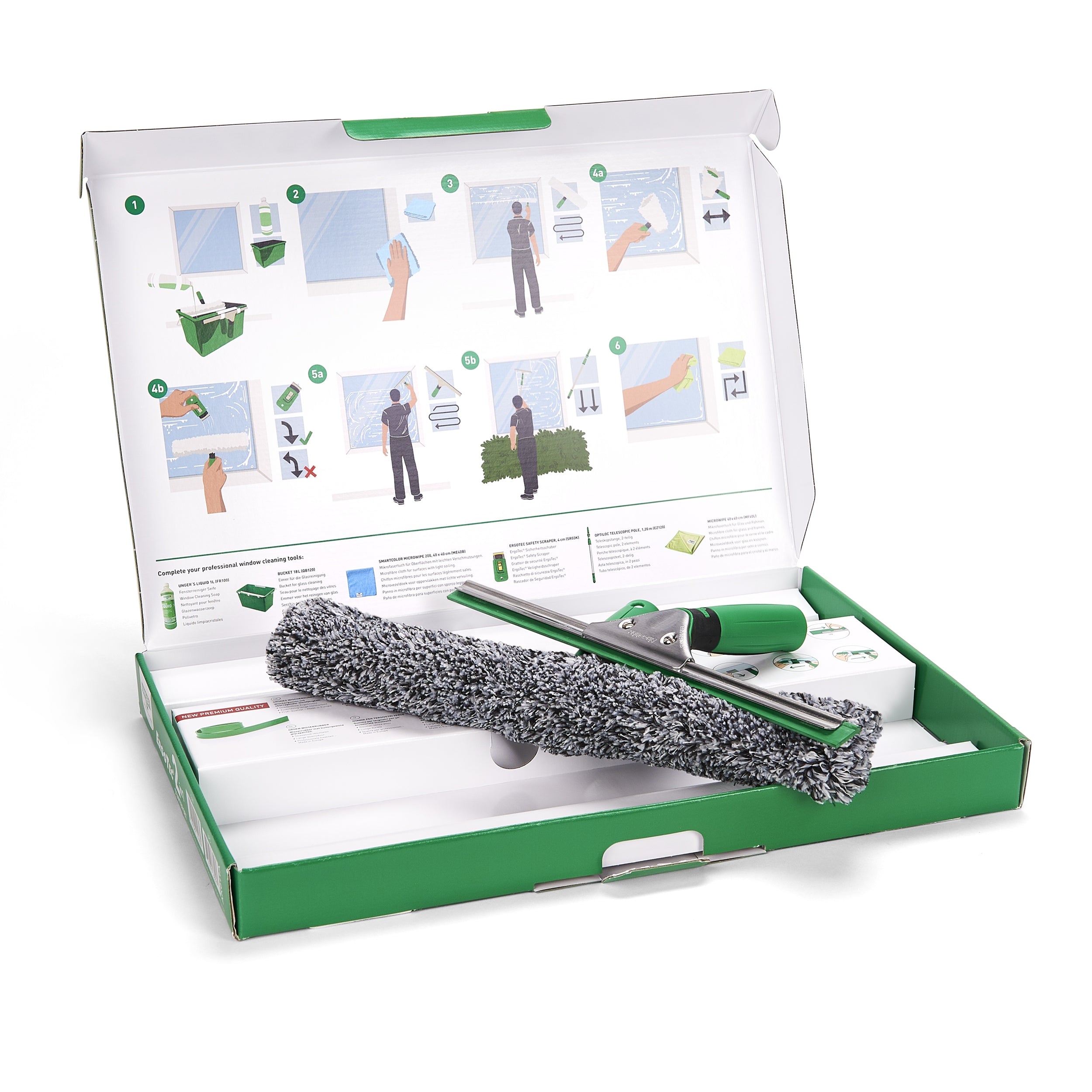 UNGER Professional window cleaning kit ErgoTec Powe 2in1 35cm - AK011A Manufacturer code AK011A