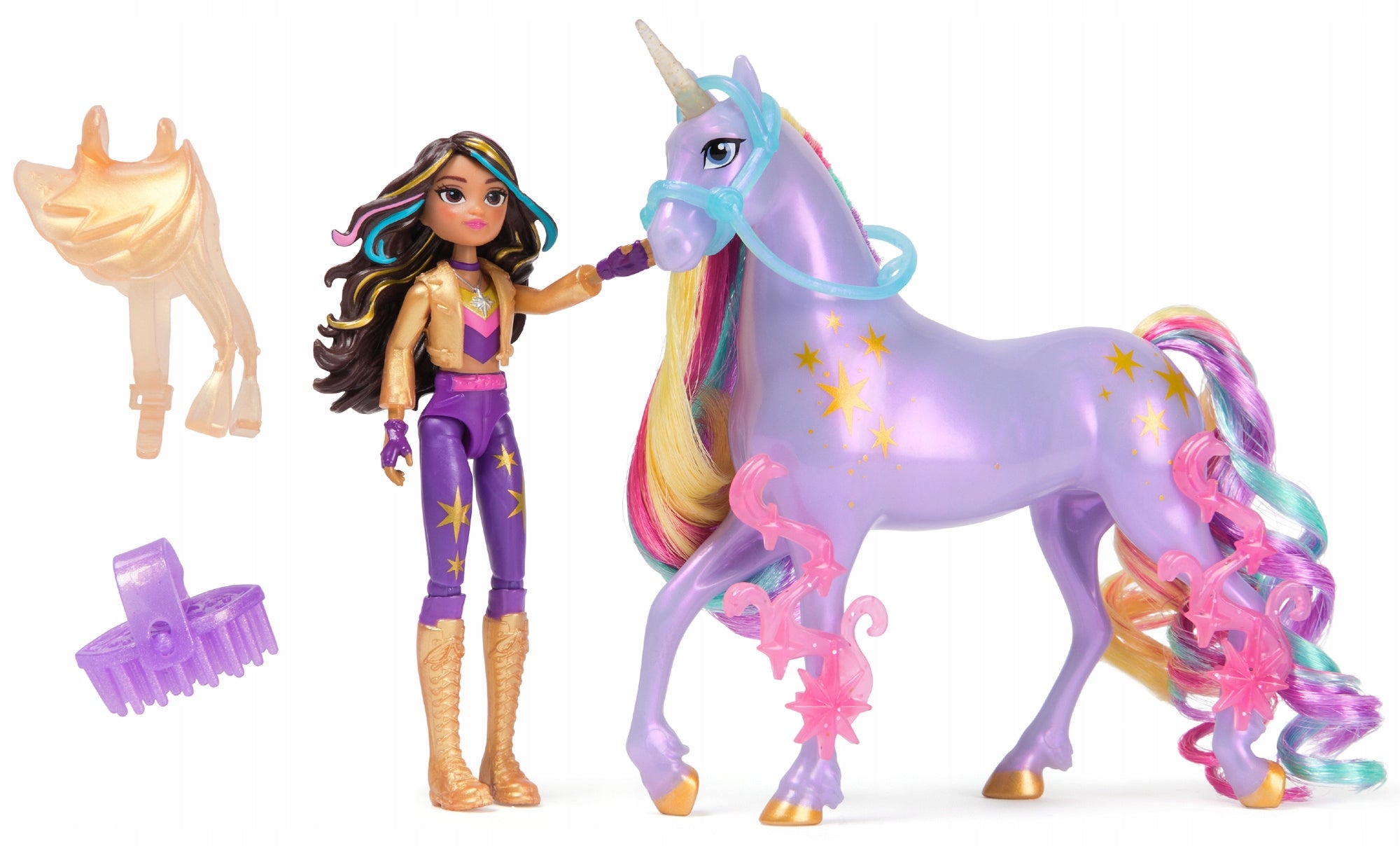 UNICORN ACADEMY SET SOPHIA DOLL AND WILDSTAR UNICORN FIGURINE +AKC Packaging status original