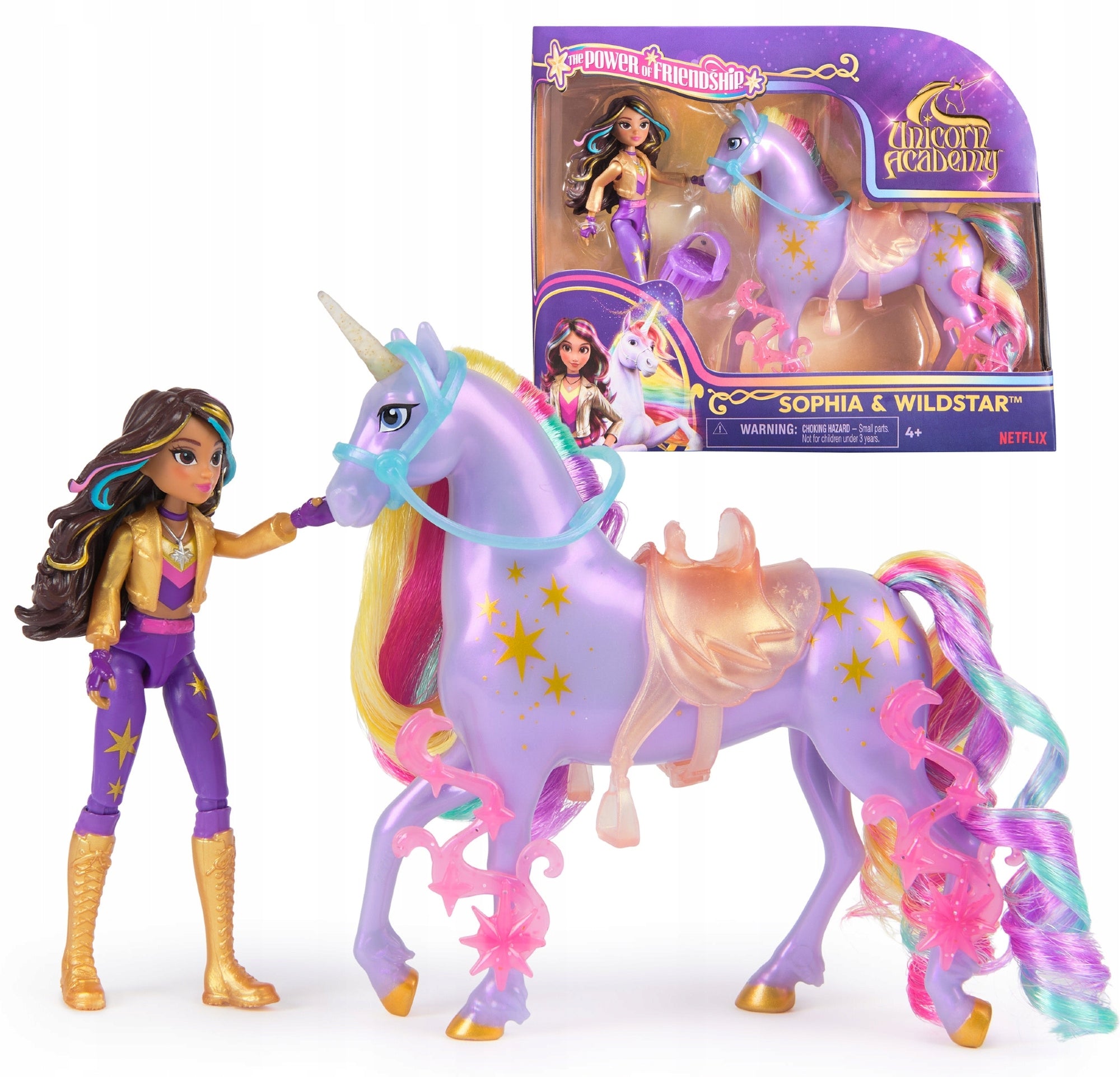 UNICORN ACADEMY SET SOPHIA DOLL AND WILDSTAR UNICORN FIGURINE +AKC