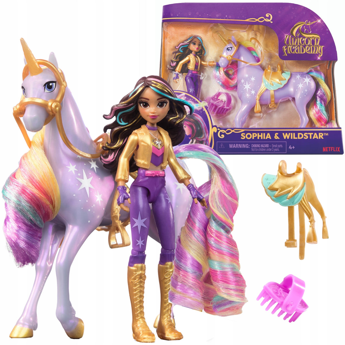 UNICORN ACADEMY SET WILDSTAR FIGURINE AND SOPHIA UNICORN ACADEMY DOLL