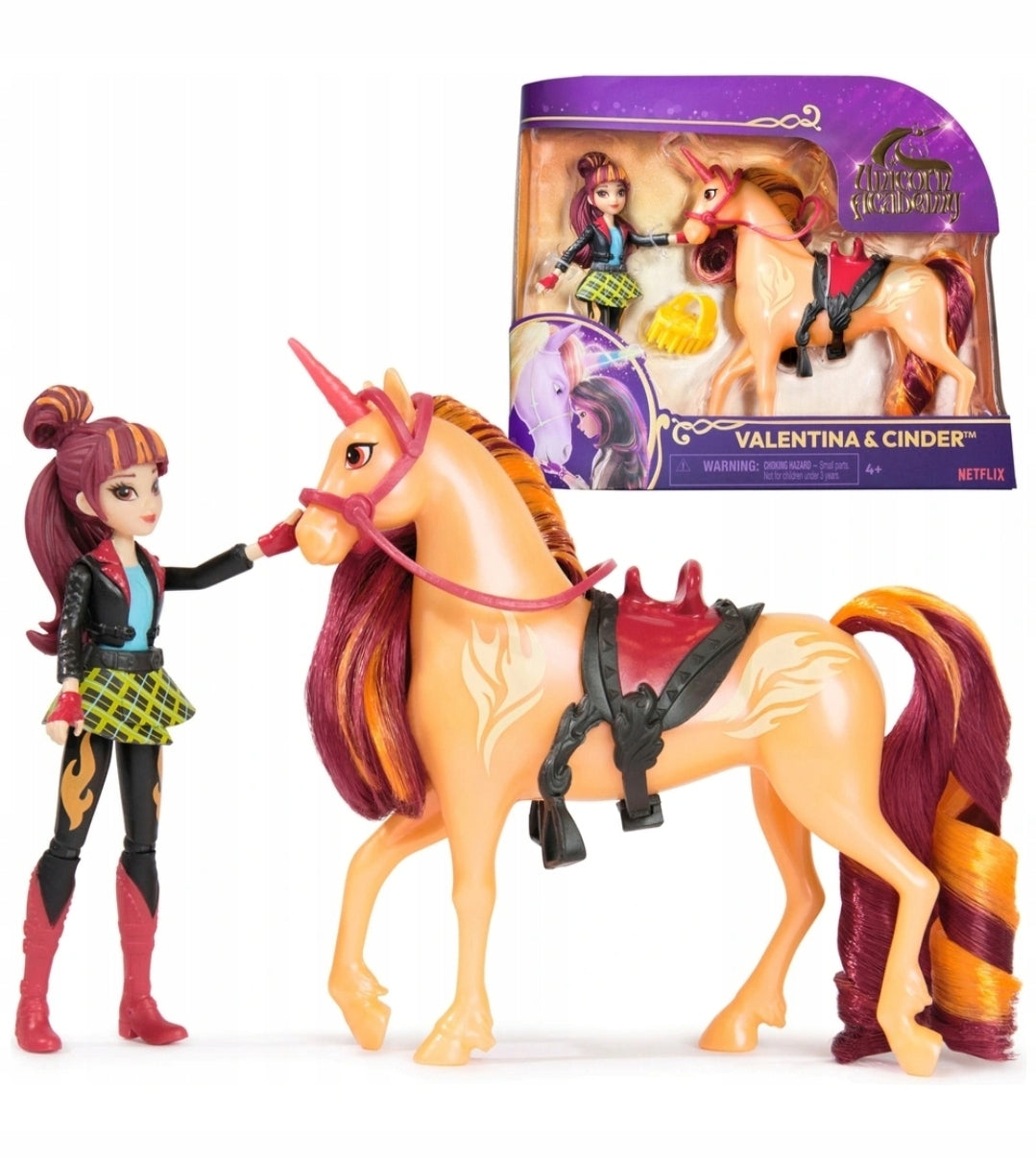 UNICORN ACADEMY VALENTINA AND CINDER SET HORSE UNICORN DOLL