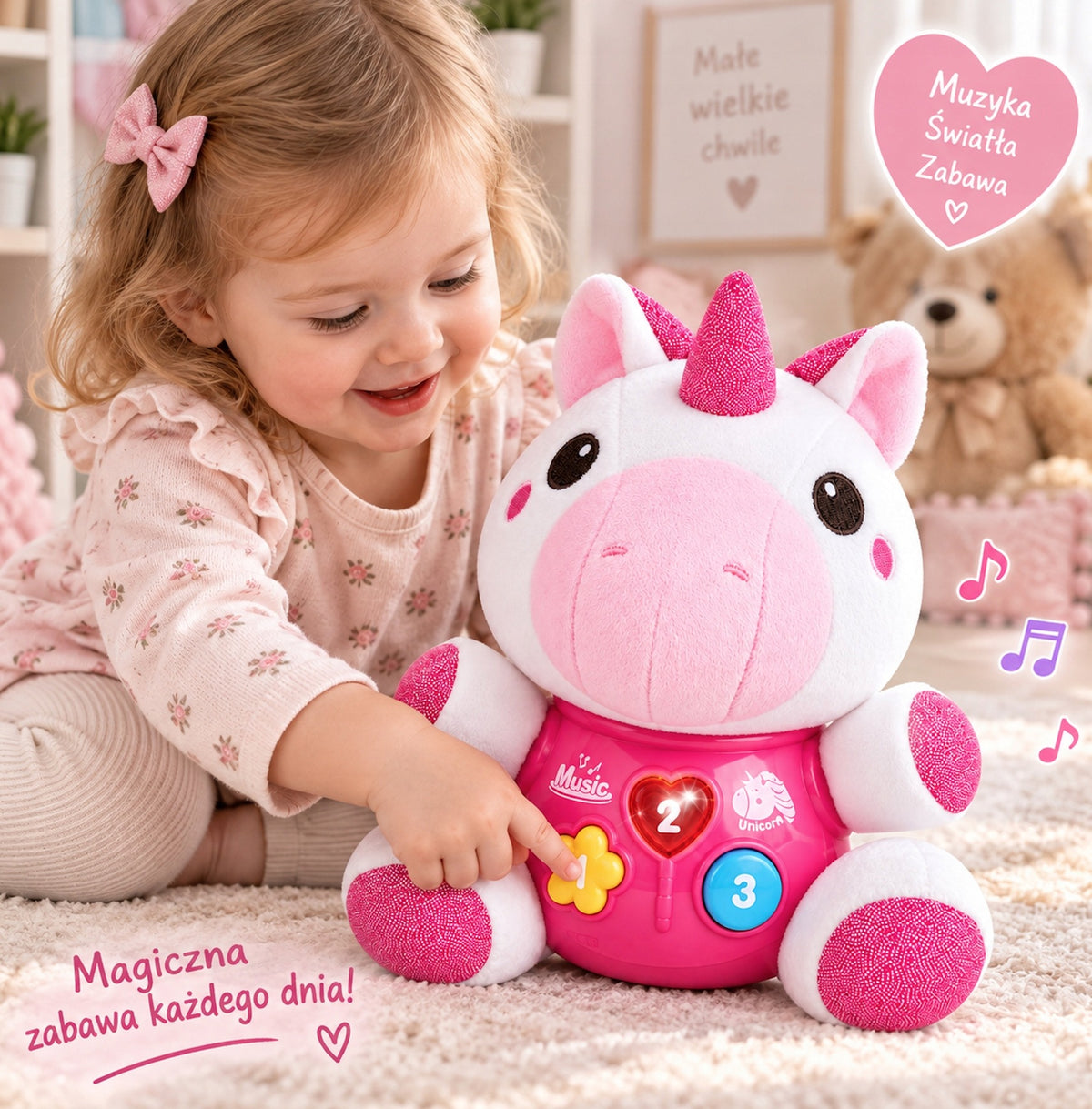 UNICORN PLUSH TOY INTERACTIVE TOY FOR GIRLS PLUSH UNICORN Brand MalPlay