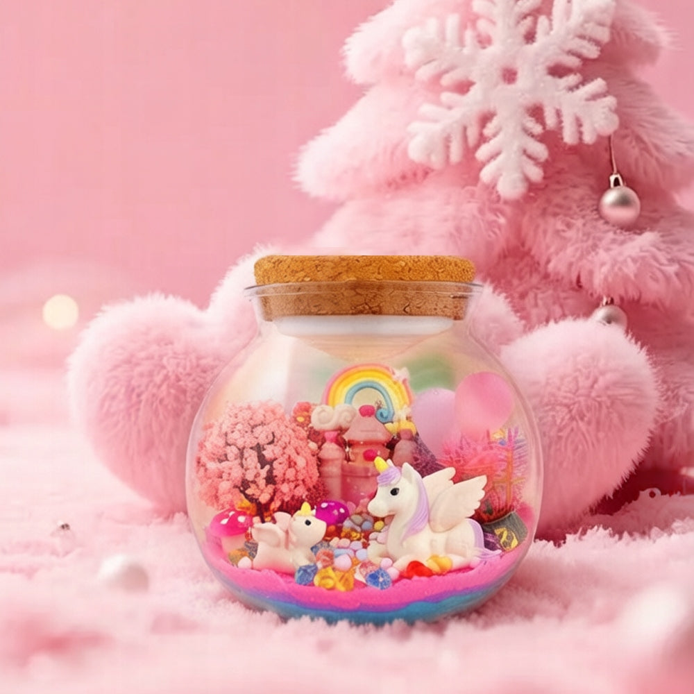 UNICORN SET CREATIVE TERRARIUM NIGHT LIGHT SAND Kind multifunctional