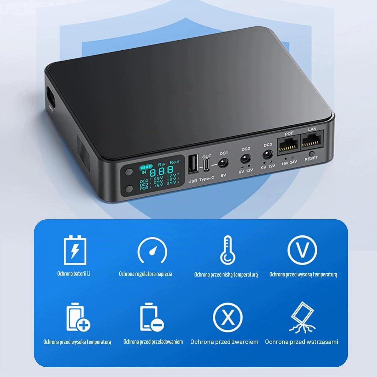 UNINTERRUPTIBLE POWER SUPPLY 18000MAH MINI UPS CURRENT CONSTANT PROTECTION HOME OFFICE Brand no brand