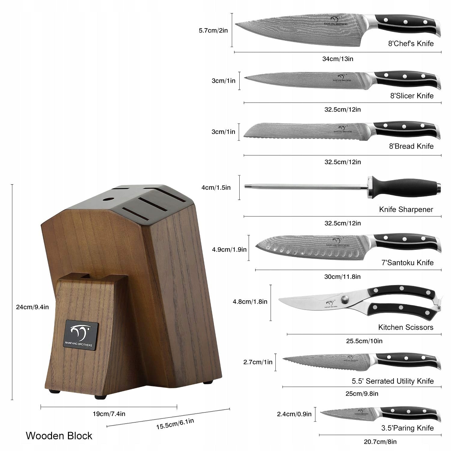 UNIQUE SET OF KNIVES DAMASCUS STEEL VG10 67 WARST SHARP FOR GIFT TOP Manufacturer code BF0YPVRONHWD