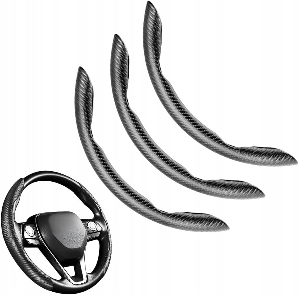 UNIVERSAL CARBON FIBER HANDLEBAR COVERS 38CM 3 PIECES