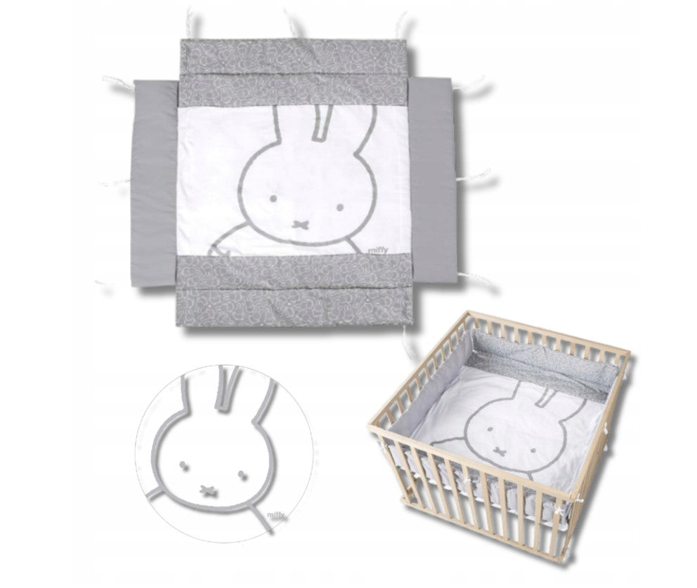 UNIVERSAL INSERT FOR PLAYPEN CHILDREN'S MATTRESS GREY WHITE RABBIT MIFFY