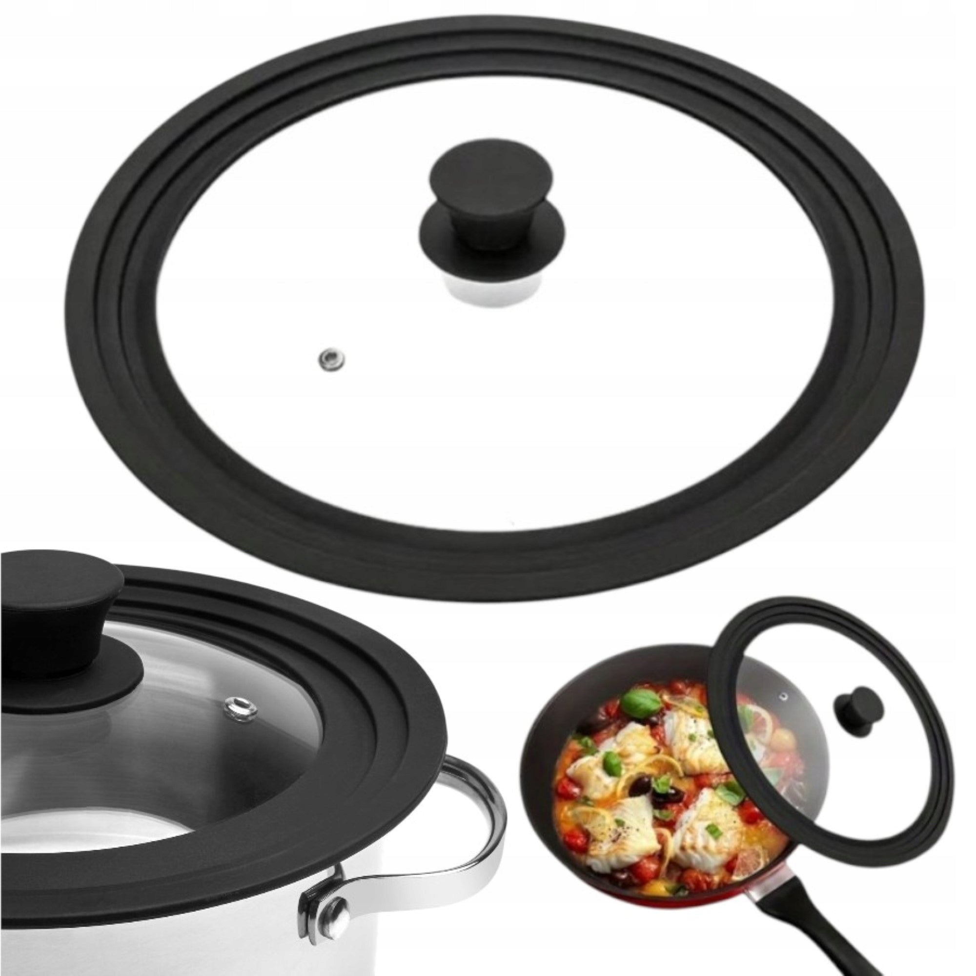 UNIVERSAL LID FOR POTS HEAT-RESISTANT SILICONE 22/24/26 CM