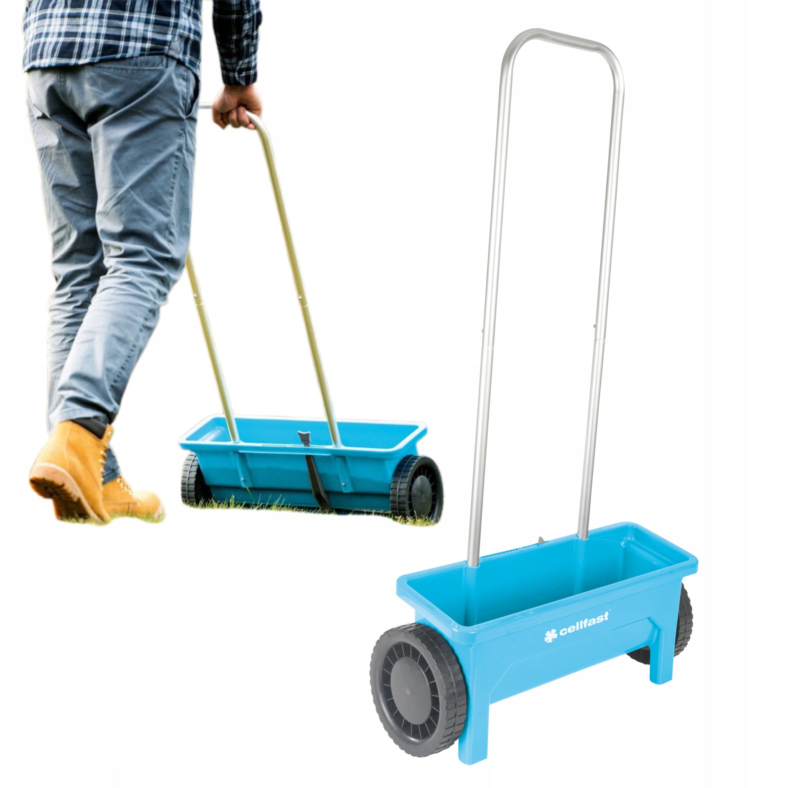 UNIVERSAL MANUAL SEED DRILL GRASS VEGETABLE SALT FERTILIZER 12L ADJUSTMENT
