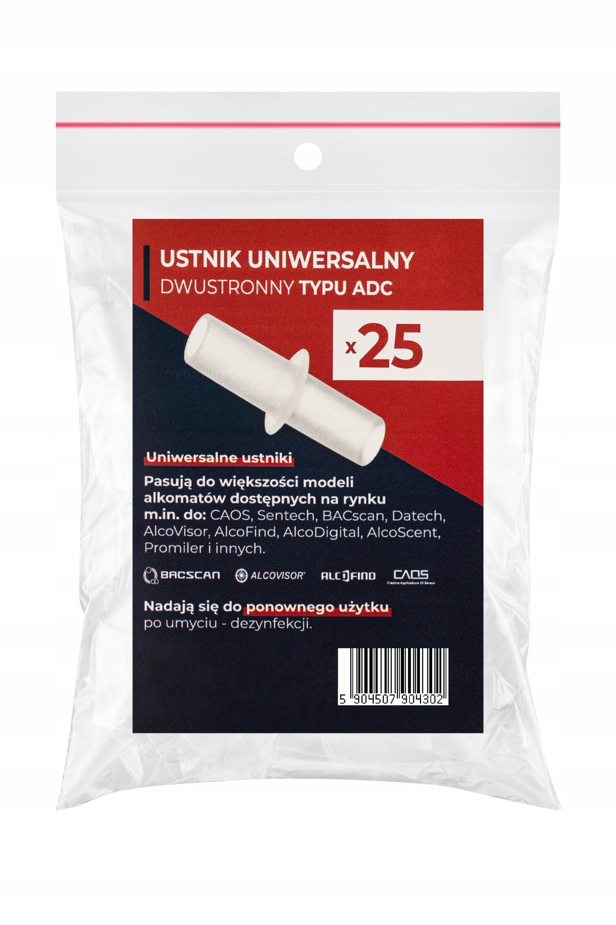 UNIVERSAL MOUTHPIECE BACscan MEGA PAKA 25 pieces with PZH certificate