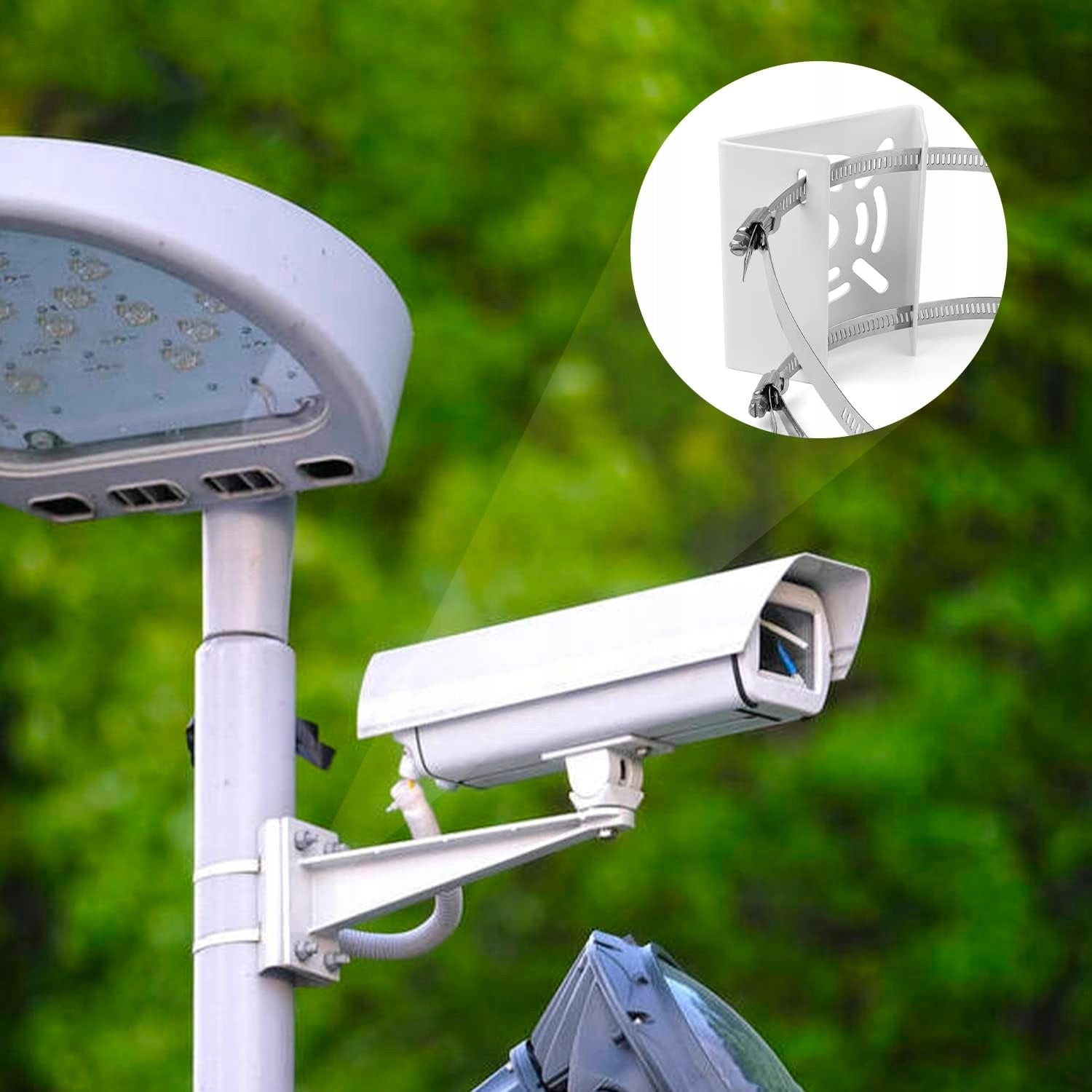 UNIVERSAL POLE HOUSING HOLDER FOR CCTV CAMERAS Model Uchwyt słupowy