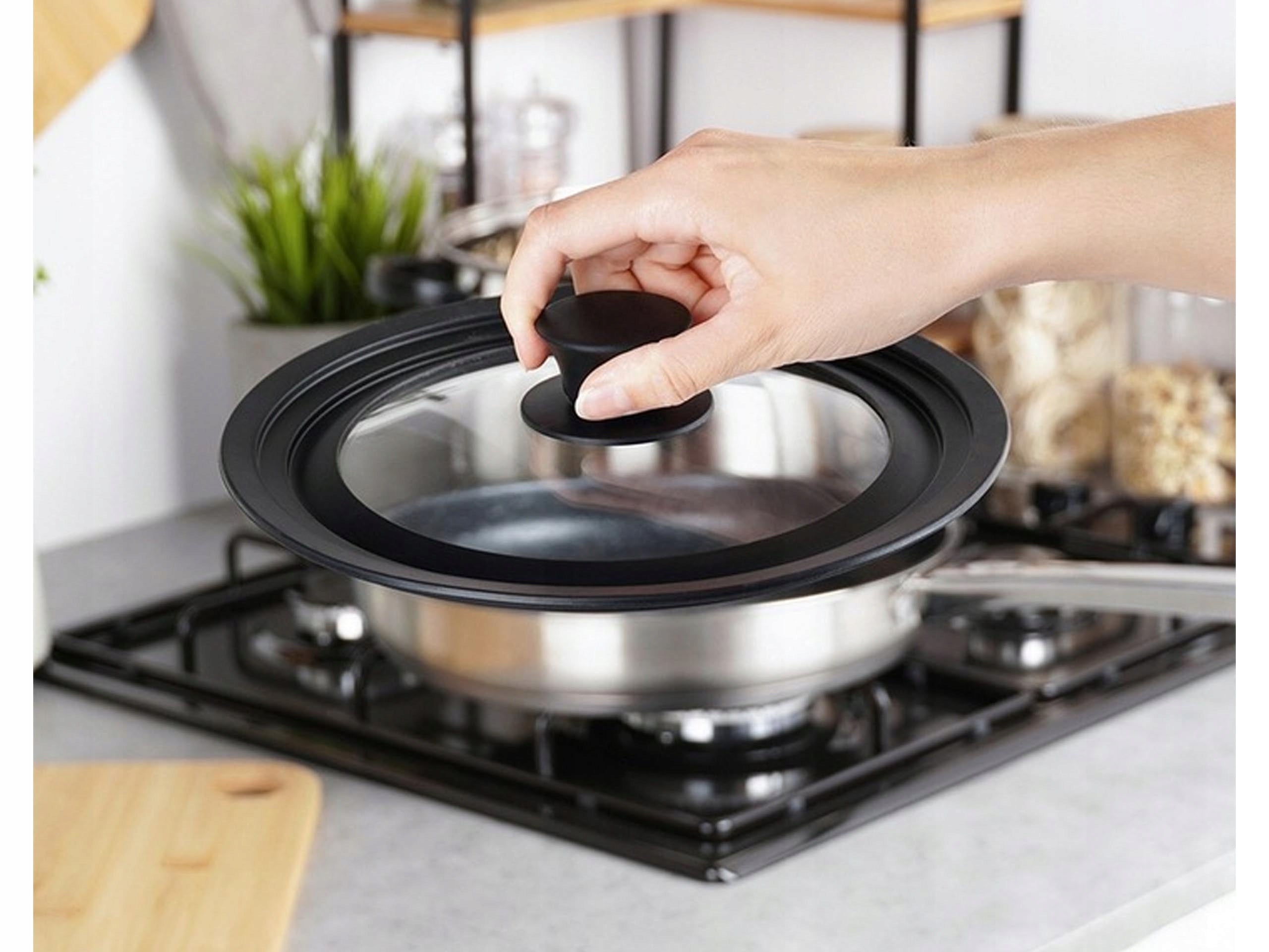 UNIVERSAL SILICONE GLASS LID FOR POT PAN 24 / 26 / 28 CM Diameter other