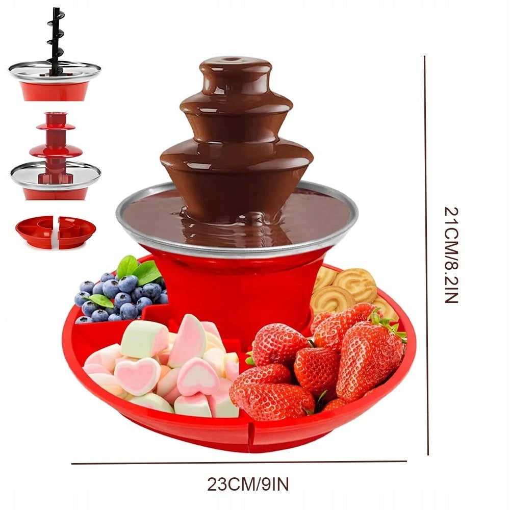 UNIVERSAL THREE-LEVEL CHOCOLATE FOUNTAIN, FOR TREATS AND MARSHMALLOWS Packaging status original