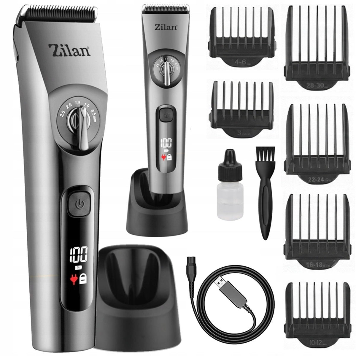 UNIVERSAL WIRELESS CLIPPER WATER RESISTANT BARBER USB 8IN1