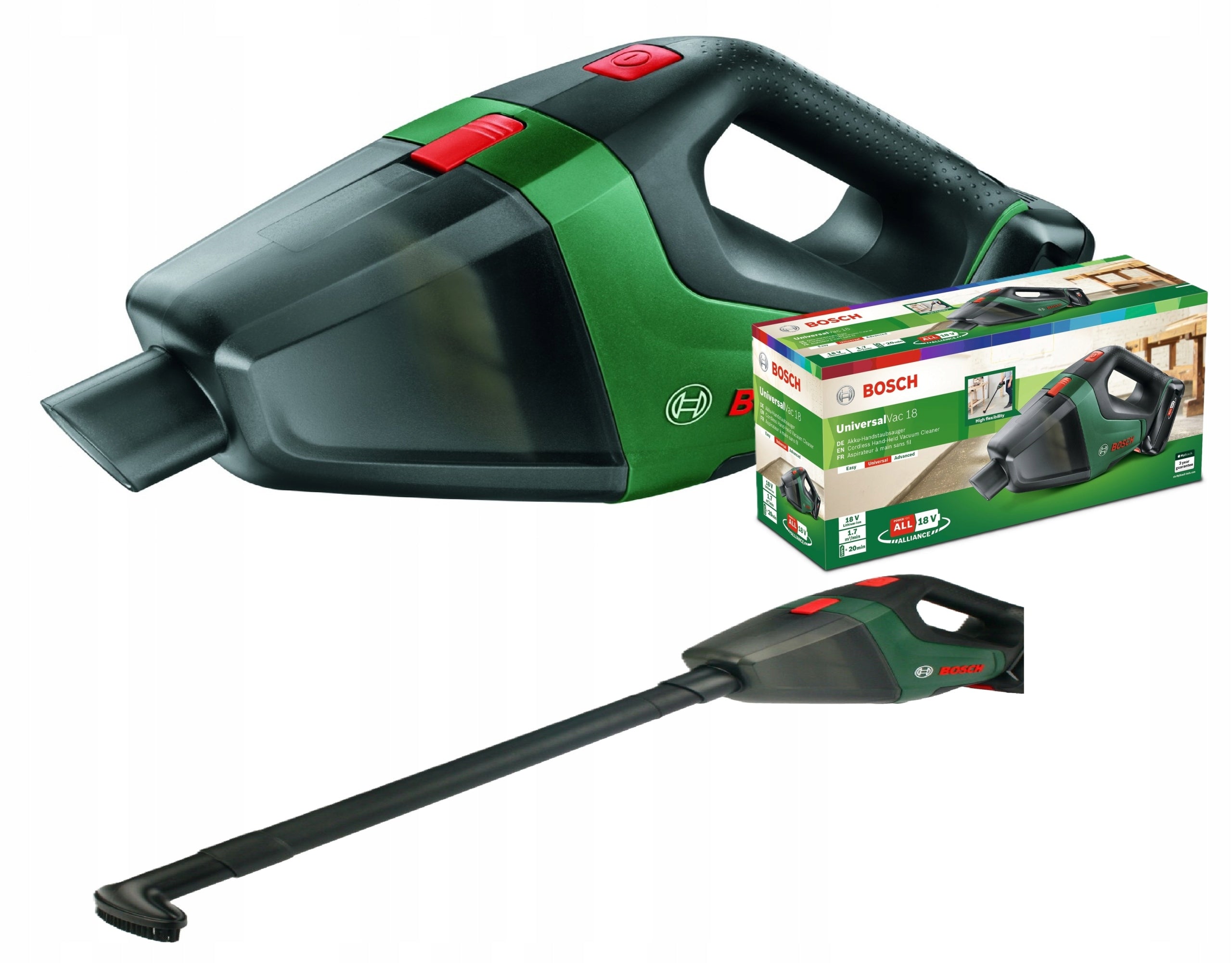 UNIVERSALVAC 18V CORDLESS VACUUM CLEANER + BATTERY CHARGER SET Manufacturer code 06033B9103