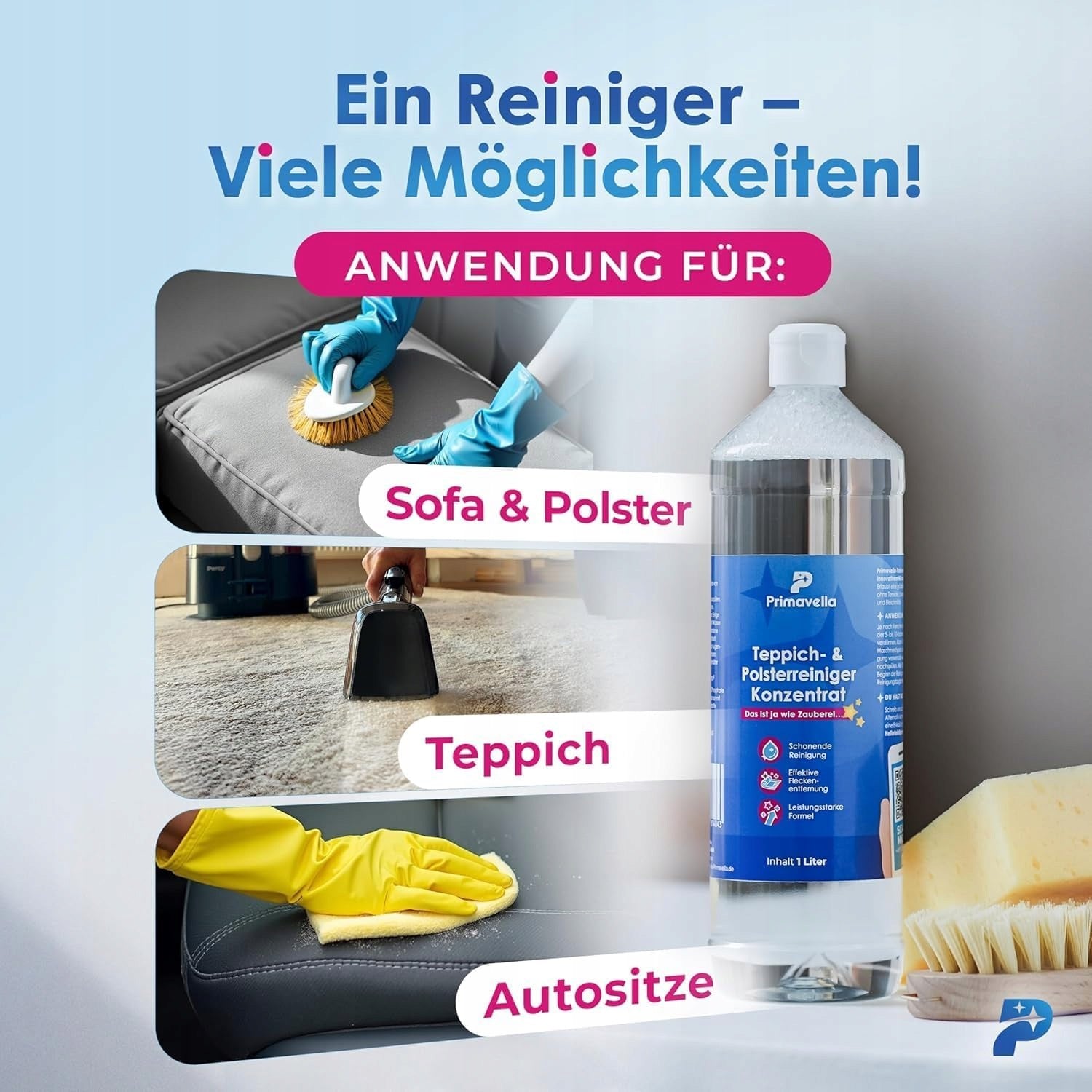 UPHOLSTERY CLEANER CONCENTRATE 1L CARPETS SOFA Brand LA