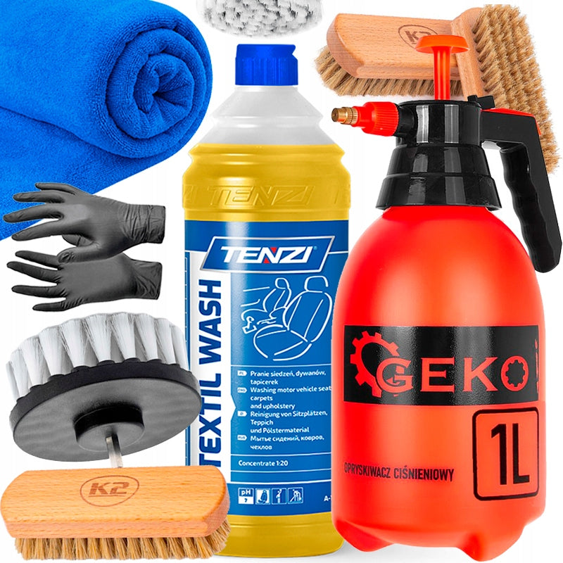 UPHOLSTERY CLEANING KIT TEXTIL WASH WASHER BRUSH