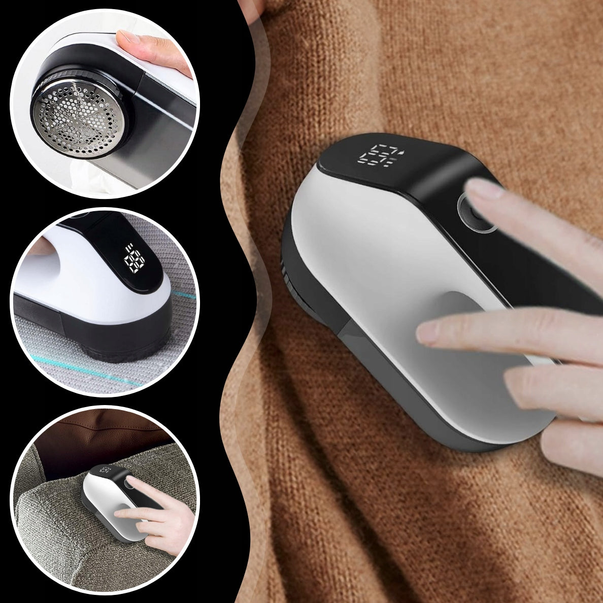 UPHOLSTERY CLOTHES SHAVER SWEATERS CORDLESS CARPET COUCH MACHINE Manufacturer code DUŻA NOWOCZESNA GOLARKA DO UBRAŃ SWETRÓW